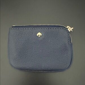 Kate Spade Midnight Blue Pouch with Gold Accent